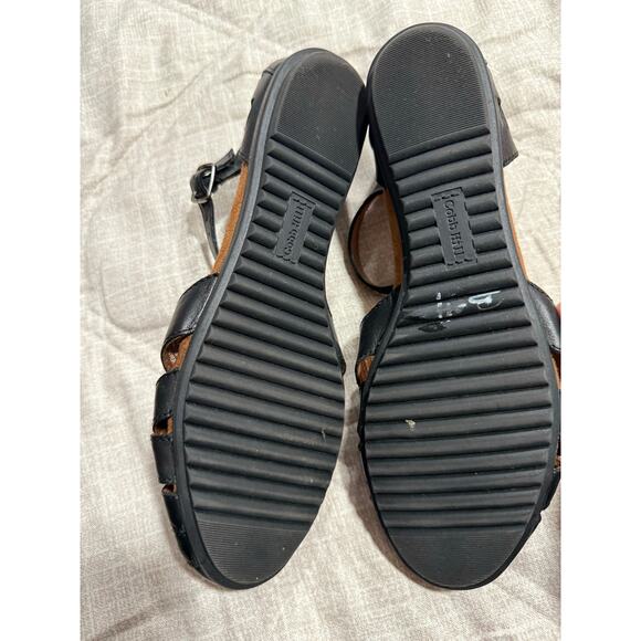 Cobb Hill New Balance Strappy Fisherman Sandals Flats Leather Womens Sz 9 Black - Picture 2 of 10